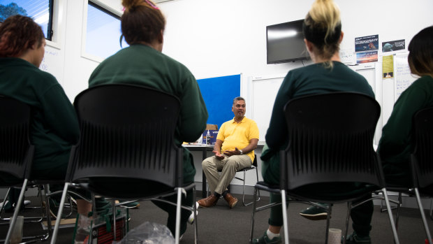 Prisoners at Dillwynia Correctional Centre, participating in a self help program with facilitator Andy Narayanan.