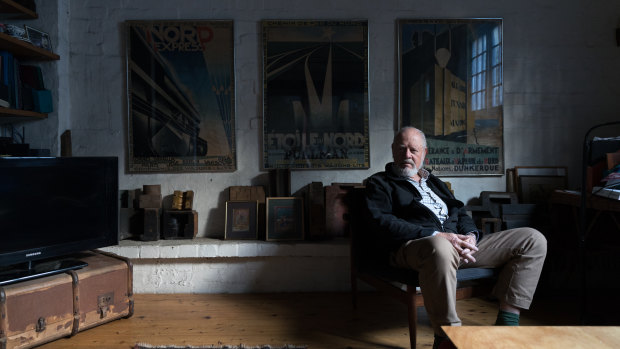 Bruce Lay with his rare posters by A.M Cassandre. He says if the Powerhouse goes, he will re-assign his museum gift.