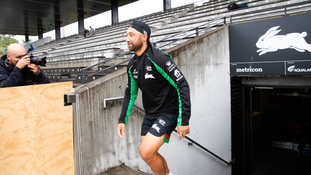 Benji Marshall steps on to Redfern for the first time for his new club on Friday.