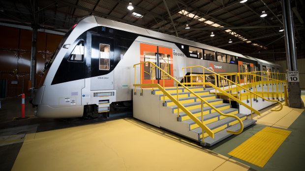 A prototype of the new intercity trains, which will start to enter service late next year.  