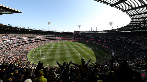 Big dance: The 2019 AFL grand final between the Richmond and Greater Western Sydney at the MCG.