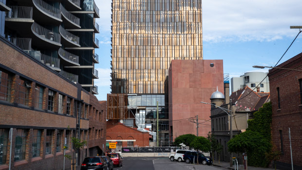 Work on developer Grocon's only Melbourne project - the Northumberland development, a 12-level inner-city office in Collingwood - has ground to a halt and the company has called in administrators 