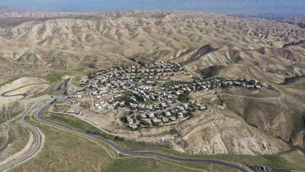 The West Bank Jewish settlement of Maale Michmash. Annexing the Jordan Valley as well as Jewish settlements across the West Bank could set off renewed Palestinian violence and all but extinguish any hope of a two-state solution.