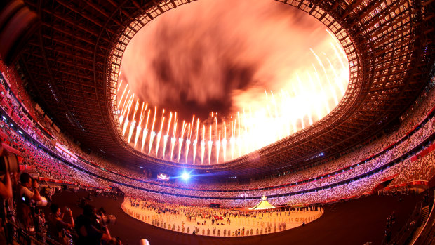 View inside the stadium.