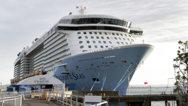 The Ovation of the Seas in Tauranga, New Zealand, 