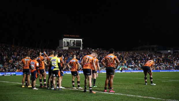Wests Tigers players come to terms with another defeat at their spiritual home at Leichhardt Oval.