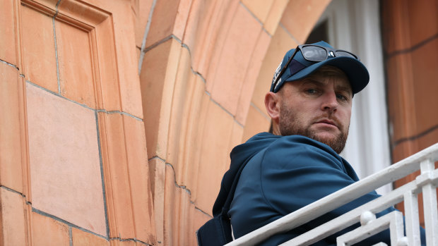 England head coach Brendon McCullum during the second Test.