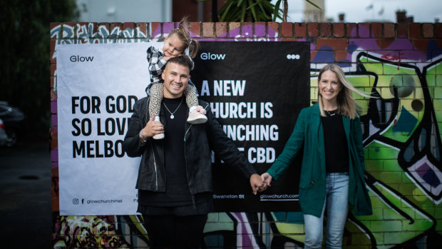 Jimmy and Emma L'Almont, pictured with daughter Yves, are the senior pastors at a new pentecostal church in Carlton.