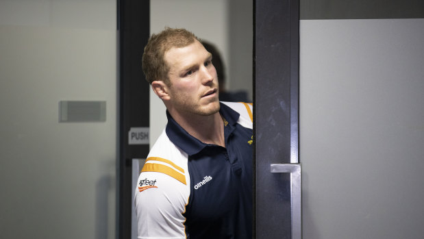 Staged exit: David Pocock at the press conference where he announced his retirement from Super Rugby.