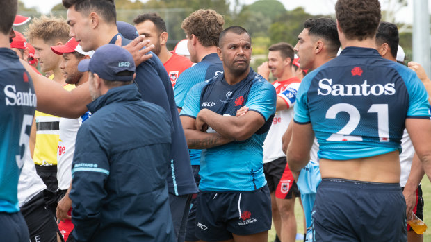‘Really good leader’: Kurtley Beale training with the Dragons two days after he was alleged to have sexually assaulted a woman in a Bondi hotel.