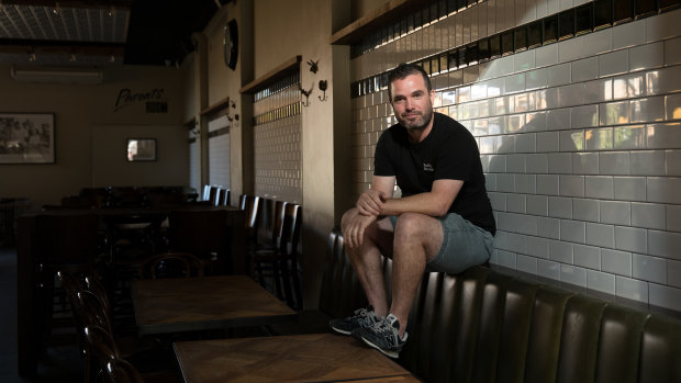 "We were losing tens of thousands a week if we stayed open" : Publican Ray Reilly at The Henson hotel in Marrickville.
