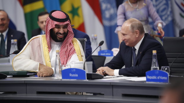 Saudi Arabia's Crown Prince Mohammed bin Salman and Russian President Vladimir Putin are locked in a oil battle.