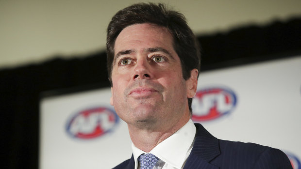 'Agitated': AFL chief Gillon McLachlan was upset by the finals ticketing fiasco.