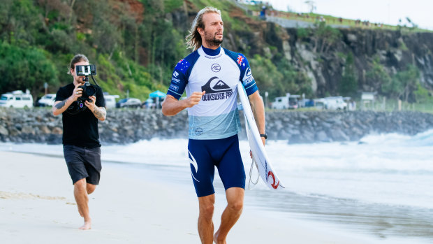 Owen Wright says there's a lot of adrenaline flowing with the return to competitive surfing. 