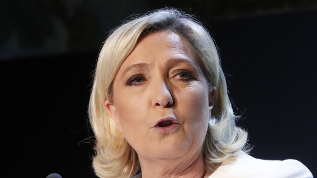 French far-right National Rally leader Marine Le Pen.