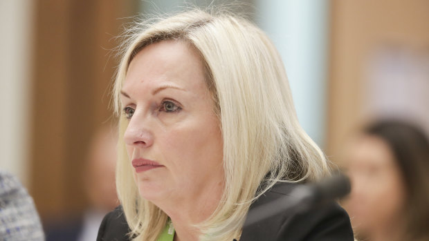 Australia Post chief executive Christine Holgate at Senate estimates in March.