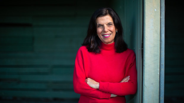 Julia Banks, near her home on the Mornington Peninsula, has returned to public life to help make it  more respectful of women.
