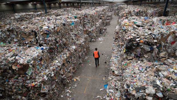 SKM stacked six Melbourne warehouses with bales of recycling waste before going insolvent.
