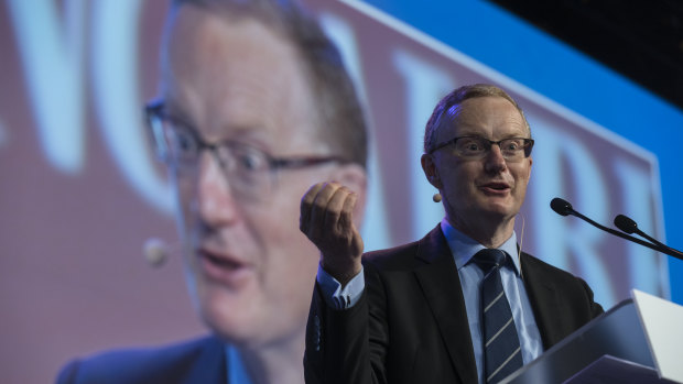 A slumping Aussie dollar is good news for RBA governor Philip Lowe. 