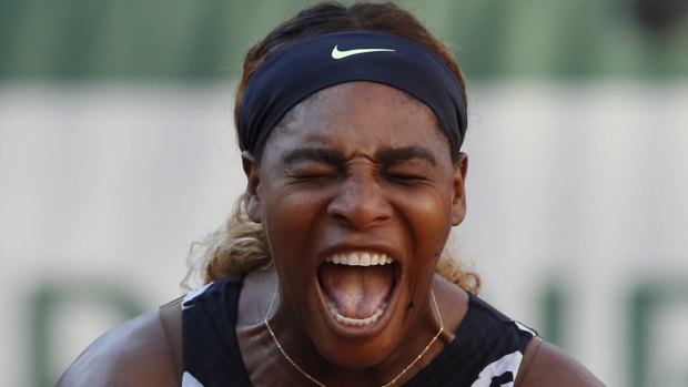 Serena Williams vents her frustration during her third-round French Open loss.