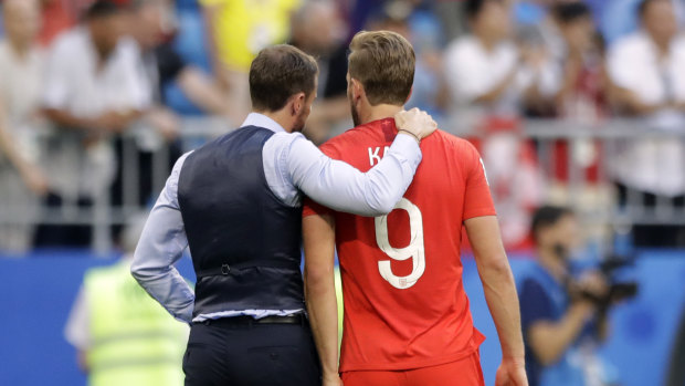 Looking ahead: Current England manager Gareth Southgate and captain Harry Kane.