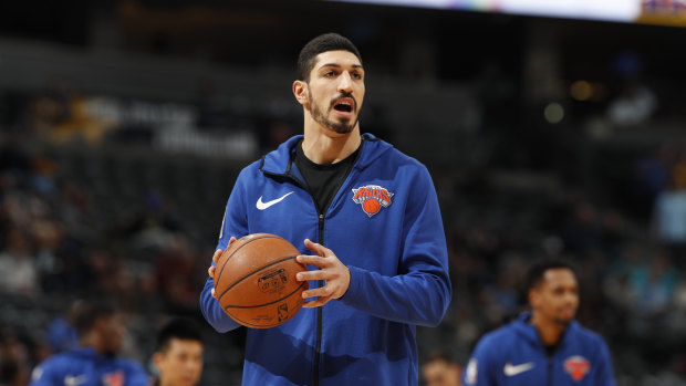 Ostracised: Knicks centre Enes Kanter fears for his safety and won't travel to Europe after his criticism of the Turkish government.