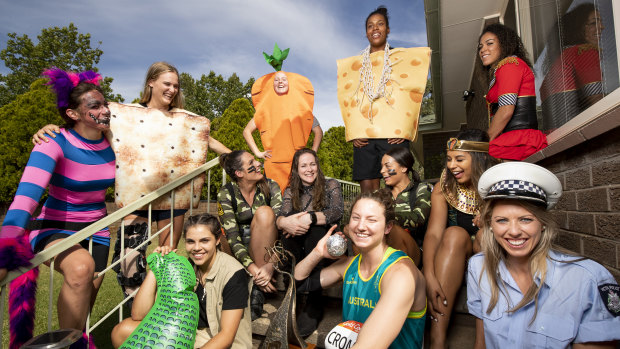 The Canberra Capitals enjoy Silly Sunday after winning the WNBL championship.