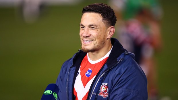 Sonny Bill Williams interviewed by Fox Sports after his return to the NRL on Saturday.