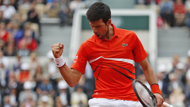 On track for the "Nole Slam": Novak Djokovic.