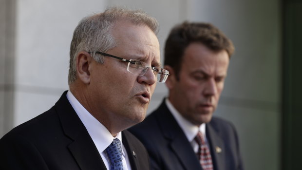 Prime Minister Scott Morrison and Education Minister Dan Tehan announce $4.4 billion for private schools on Thursday.