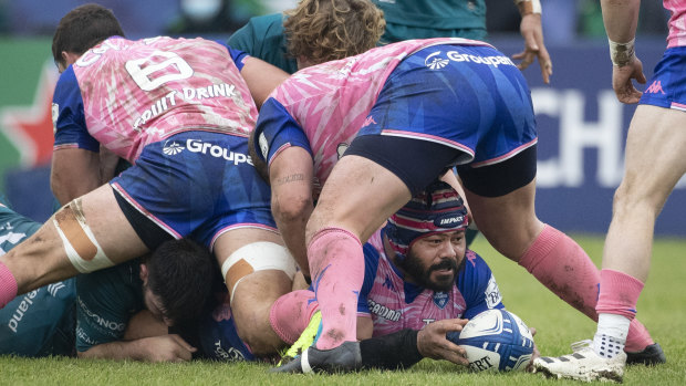 Latu scored six tries in three seasons with Stade Francais, but was also shown seven yellow cards and two reds.