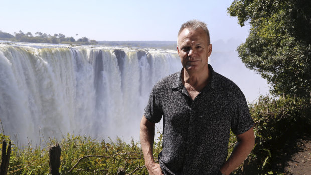 Getaway: Presenter David Reyne visits Victoria Falls.