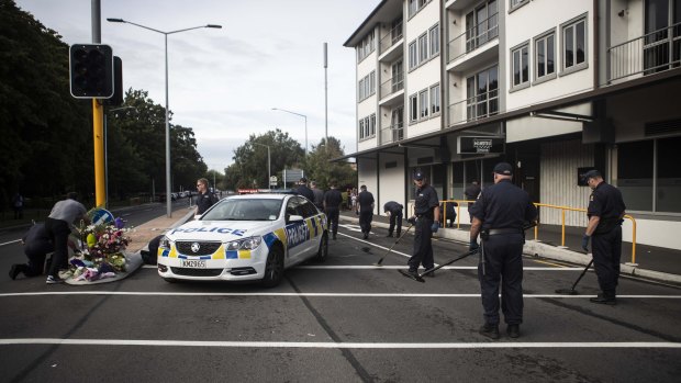Police search for explosive devices in Christchurch.