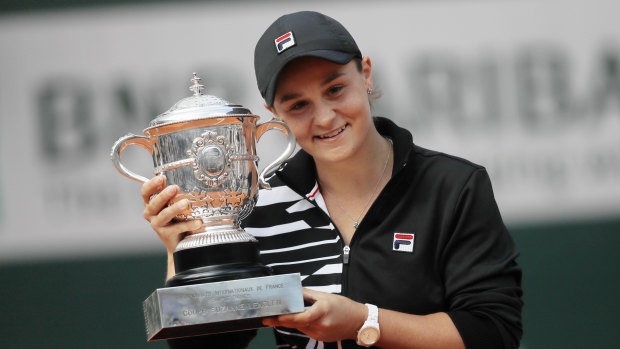 Ash Barty has won her first grand slam title despite taking a year off earlier in her career.