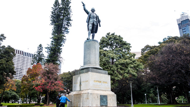 The Captain Cook statue in Hyde Park was defaced last week.