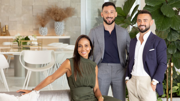 D’Leanne Lewis, Simon Cohen and Gavin Rubinstein in Luxe Listings Sydney.