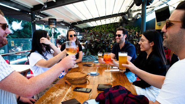 The Glenmore Hotel in The Rocks is one of 16 venues that will take advantage of the new outdoor drinking regulations.