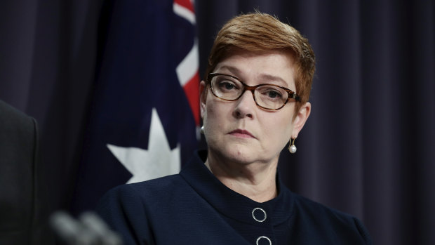 Foreign Minister Marise Payne reportedly received the message via WhatsApp.