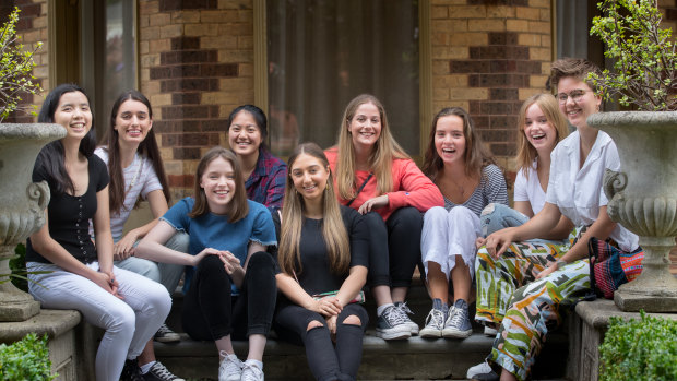 Students from Ruyton Girls' School in Kew, which achieved among the best VCE results in the state.