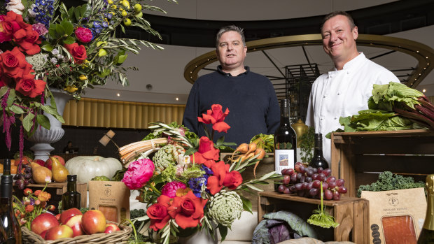 Charlie Costelloe and Darren Perryman from Pialligo Estate, just one of the businesses hoping to benefit from the partnership. 