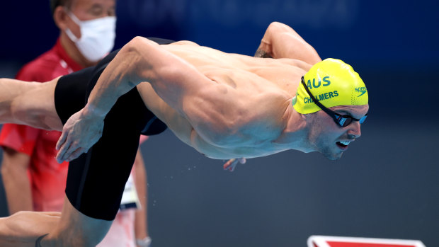 Australia’s Kyle Chalmers is in Thursday’s 100m men’s freestyle final. 