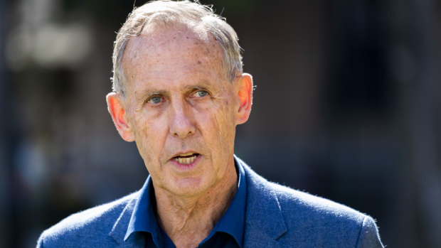 Former Greens leader Bob Brown speaks to the media during a press conference in Brisbane. Mr Brown is planning to protest against Adani outside the Indian embassy in Canberra.