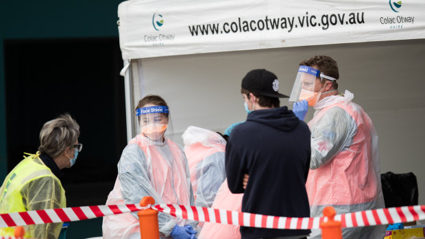 Colac has the greatest number of infections in regional Victoria with 29 cases on Thursday. 