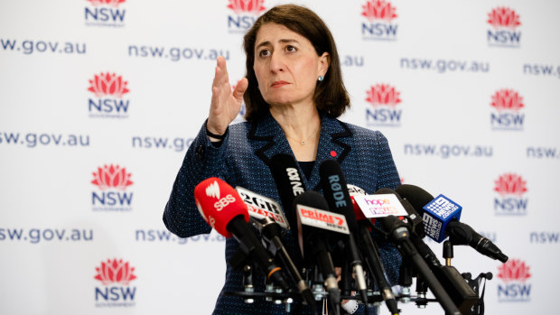 Premier Gladys Berejiklian says the health system’s “surge capacity, we estimate, is in excess of what we will need”.