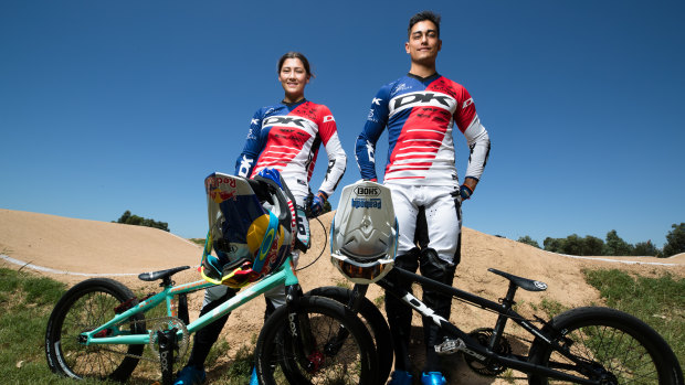 Pedal power: Kai and Saya Sakakibara will represent Australia at the Tokyo Olympics in 2020. 