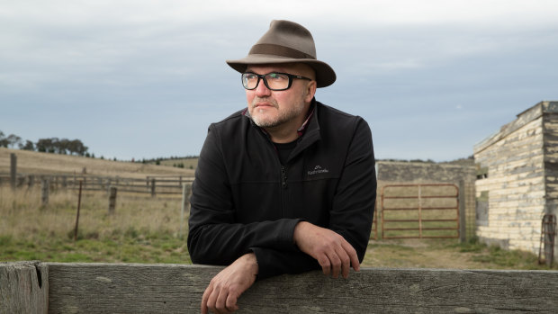 Pollster Mark Textor on his farm outside Goulburn.