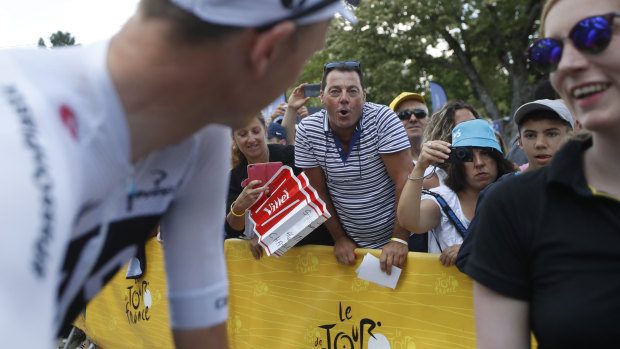 Up against it: Chris Froome has faced harsh crowds for the entire Tour.