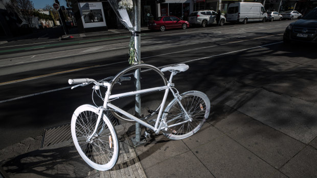 A ghost bike has been left on Grosvenor and Chapel street where a Dutch national was killed on a bicycle in on Sunday. 