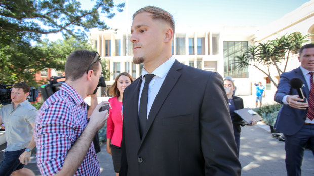 Charged: St George Illawarra and NSW star Jack de Belin appeared in court this week.