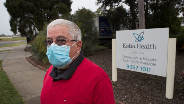 Joe Desira's mum, Rita, has lived in Estia's Keilor Downs home for three years and caught coronavirus in the second outbreak.